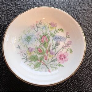 Aynsley Floral Fine Bone China Bowl with Gold Accent